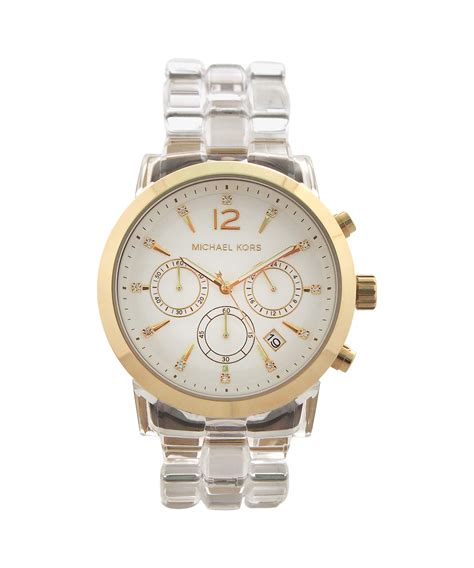 michael kors watch links mens|Michael Kors clear band watch.